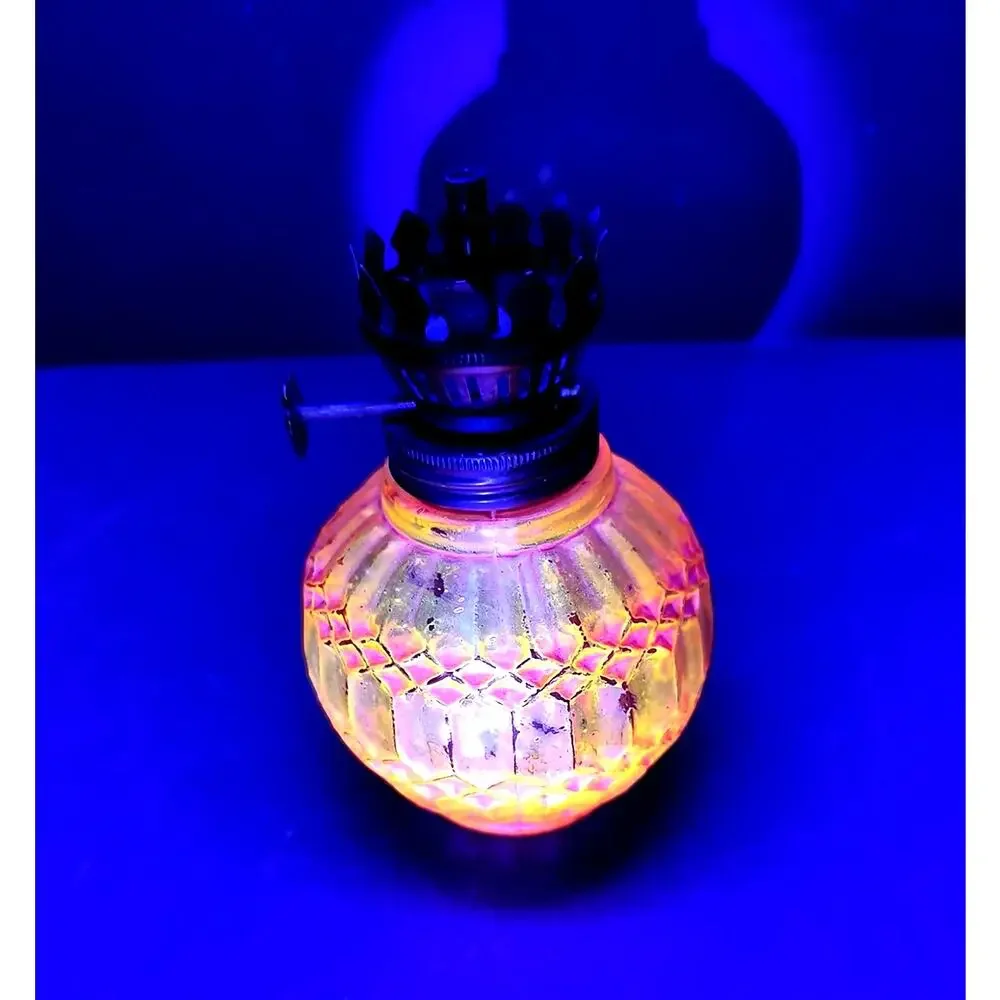 1861.  Vintage Mini Oil Lamp Hong Kong Glows